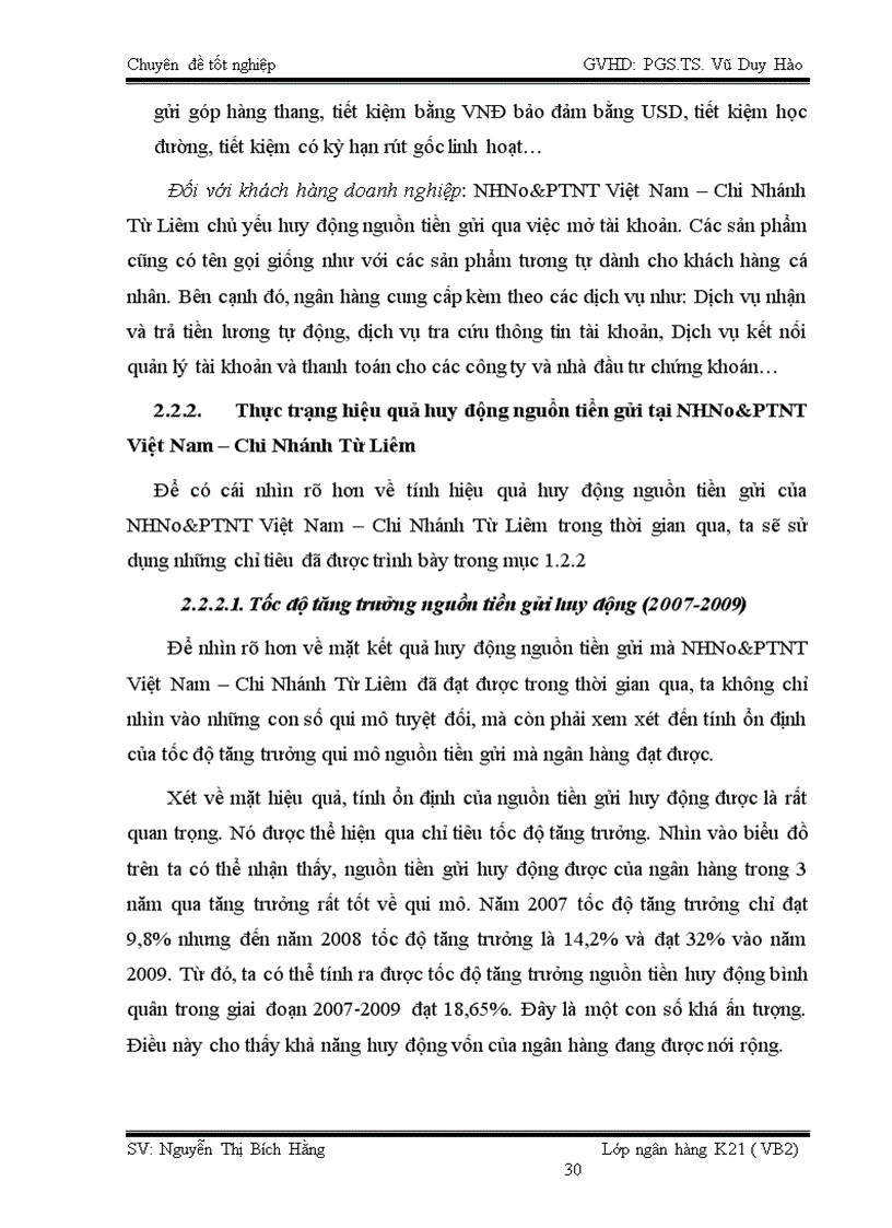 image for page Nâng cao hiệu quả huy động nguồn tiền gửi tại NHNo PTNT Việt Nam Chi Nhánh Từ Liêm