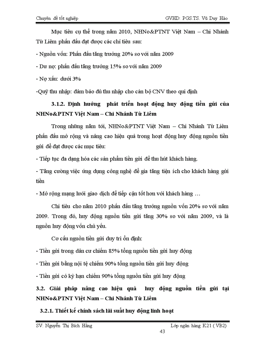 image for page Nâng cao hiệu quả huy động nguồn tiền gửi tại NHNo PTNT Việt Nam Chi Nhánh Từ Liêm