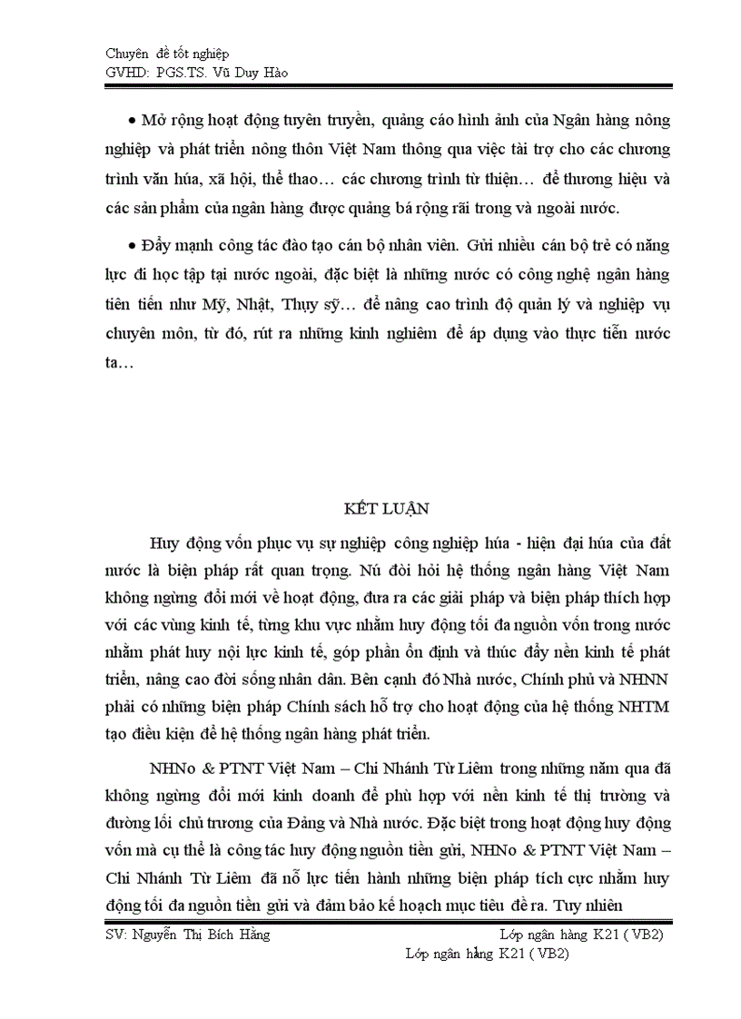 image for page Nâng cao hiệu quả huy động nguồn tiền gửi tại NHNo PTNT Việt Nam Chi Nhánh Từ Liêm