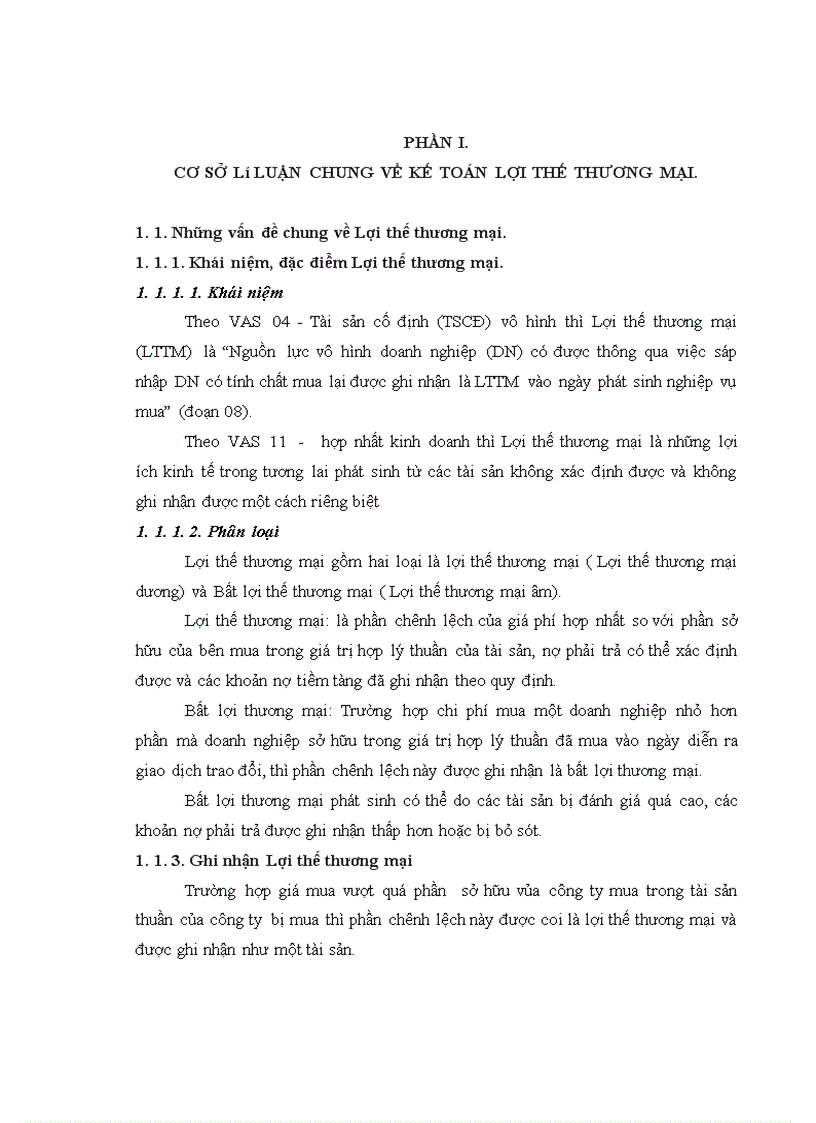 image for page Thực trạng kế toán Lợi thế thương mại hiện nay 1