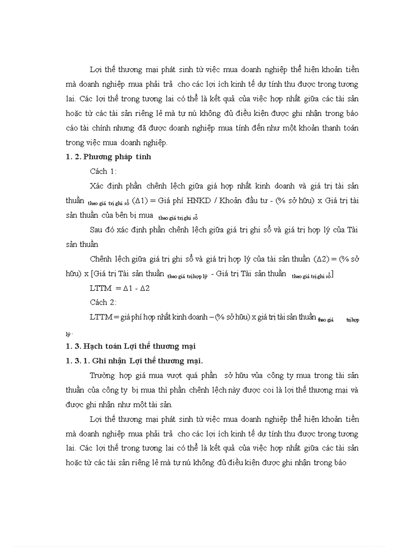 image for page Thực trạng kế toán Lợi thế thương mại hiện nay 1