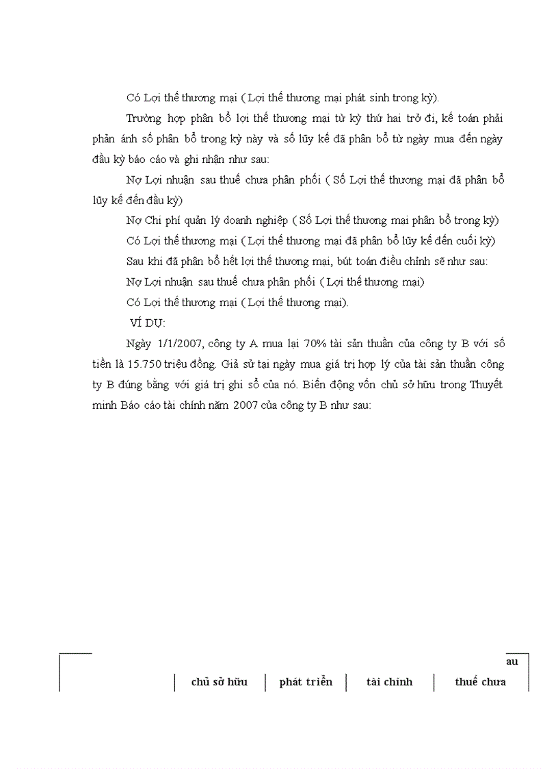 image for page Thực trạng kế toán Lợi thế thương mại hiện nay 1