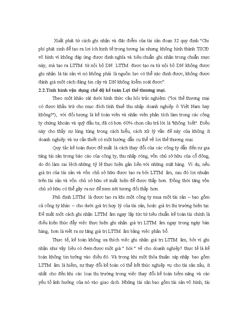 image for page Thực trạng kế toán Lợi thế thương mại hiện nay 1