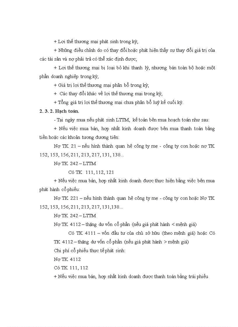 image for page Thực trạng kế toán Lợi thế thương mại hiện nay 1
