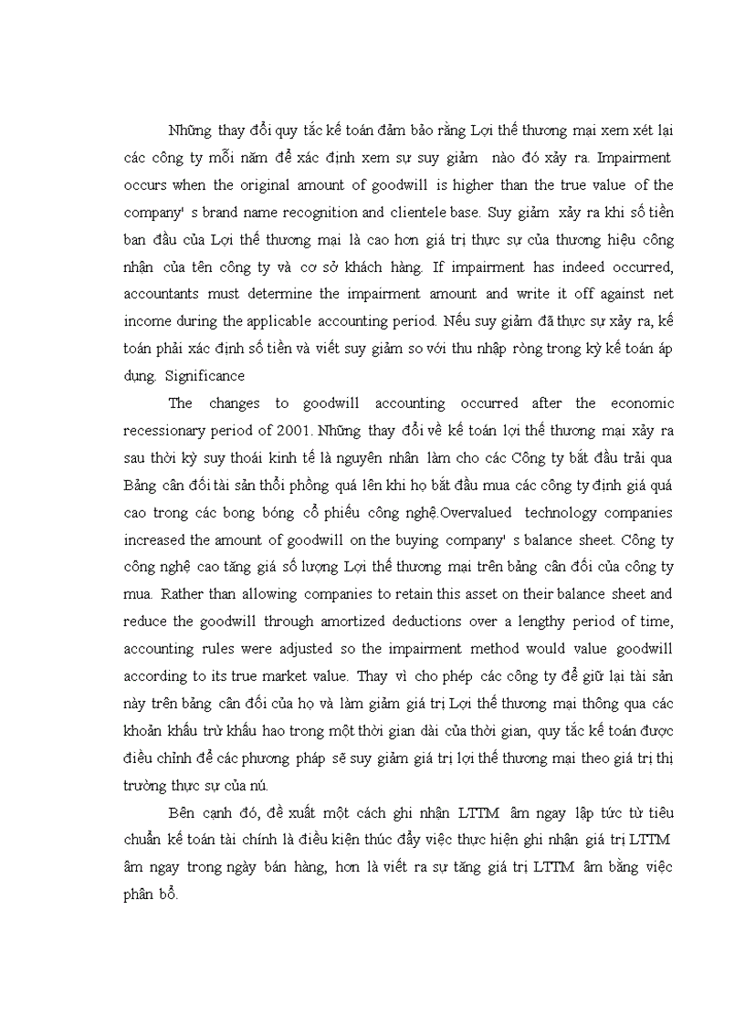 image for page Thực trạng kế toán Lợi thế thương mại hiện nay 1