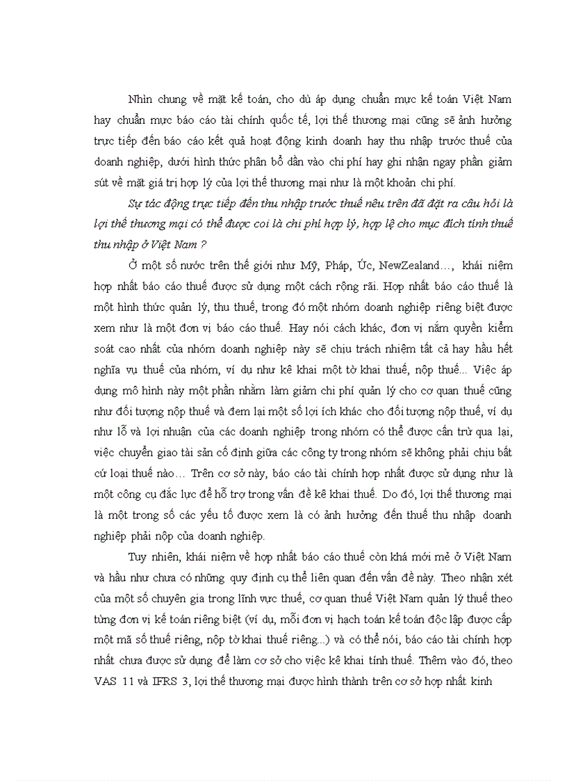 image for page Thực trạng kế toán Lợi thế thương mại hiện nay 1
