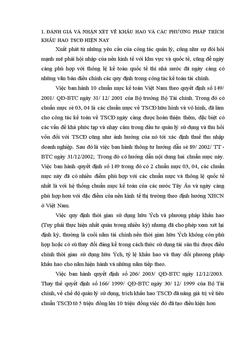 image for page Một số ý kiến đánh giá kiến nghị về hạch toán khấu hao TSCĐ theo chế độ tài chính hiện nay 1