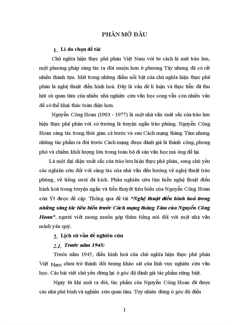 image for page Nghệ thuật điển hình hoá trong những sáng tác tiêu biểu trước Cách mạng tháng Tám của Nguyễn Công Hoan