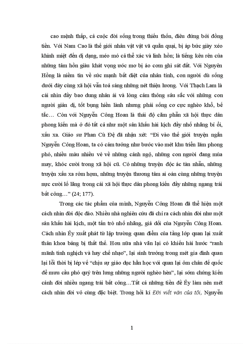 image for page Nghệ thuật điển hình hoá trong những sáng tác tiêu biểu trước Cách mạng tháng Tám của Nguyễn Công Hoan