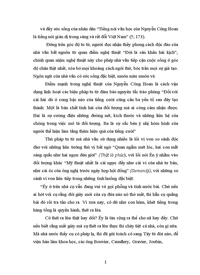 image for page Nghệ thuật điển hình hoá trong những sáng tác tiêu biểu trước Cách mạng tháng Tám của Nguyễn Công Hoan