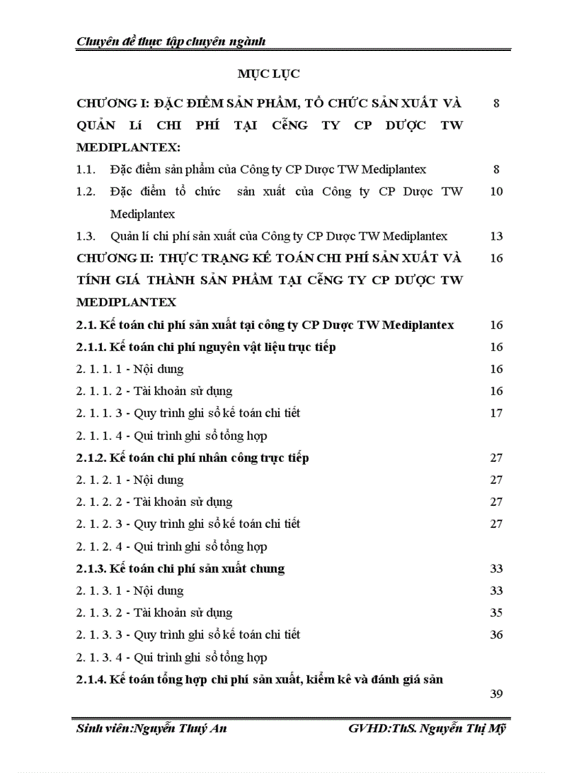 image for page Hoàn thiện kế toán tập hợp chi phí và tính giá thành sản phẩm tại công ty CP Dược TW Mediplantex 1