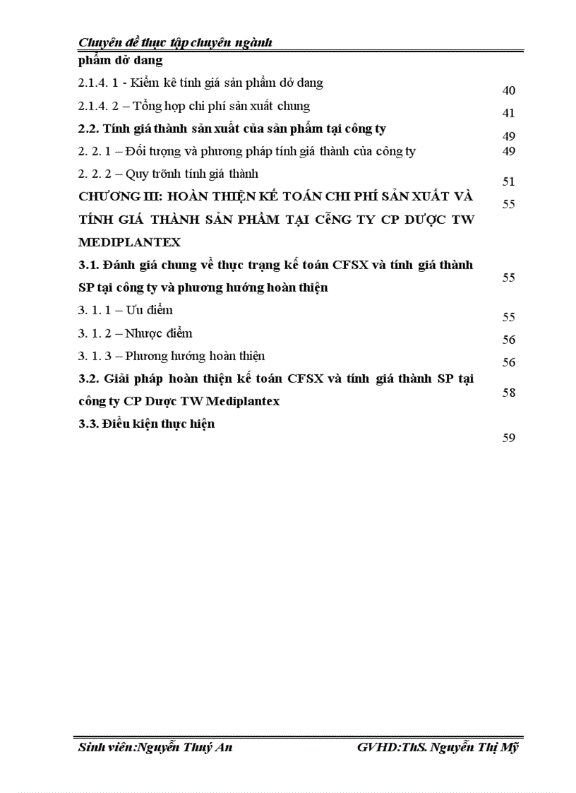 image for page Hoàn thiện kế toán tập hợp chi phí và tính giá thành sản phẩm tại công ty CP Dược TW Mediplantex 1