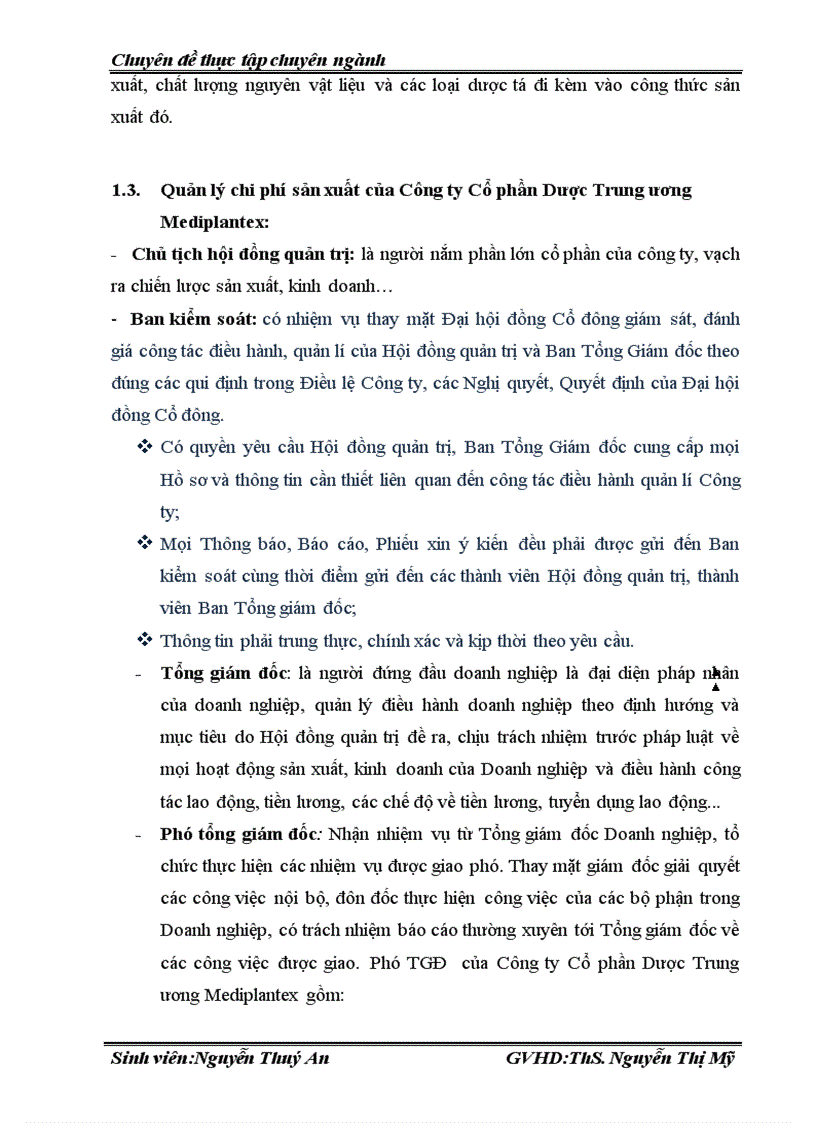 image for page Hoàn thiện kế toán tập hợp chi phí và tính giá thành sản phẩm tại công ty CP Dược TW Mediplantex 1