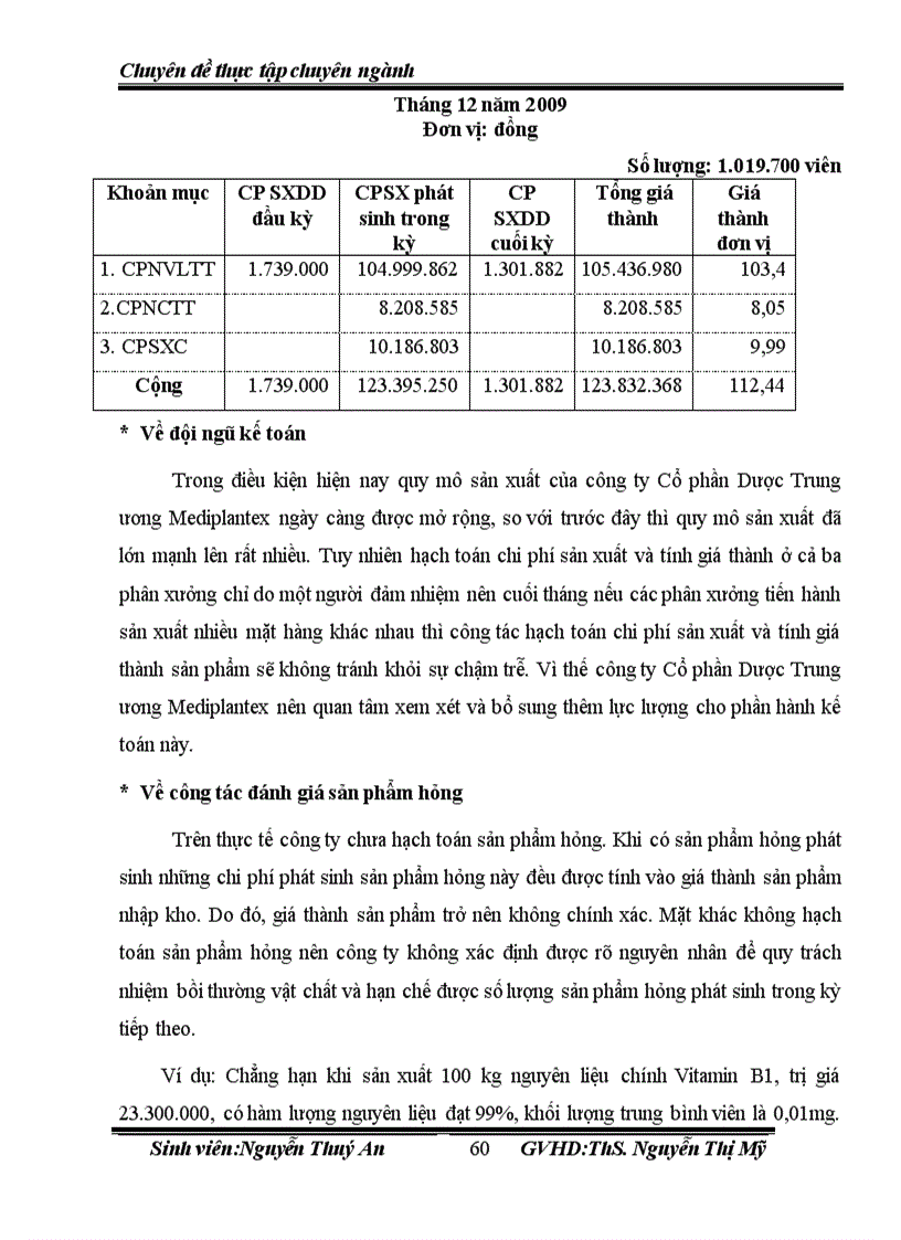 image for page Hoàn thiện kế toán tập hợp chi phí và tính giá thành sản phẩm tại công ty CP Dược TW Mediplantex 1