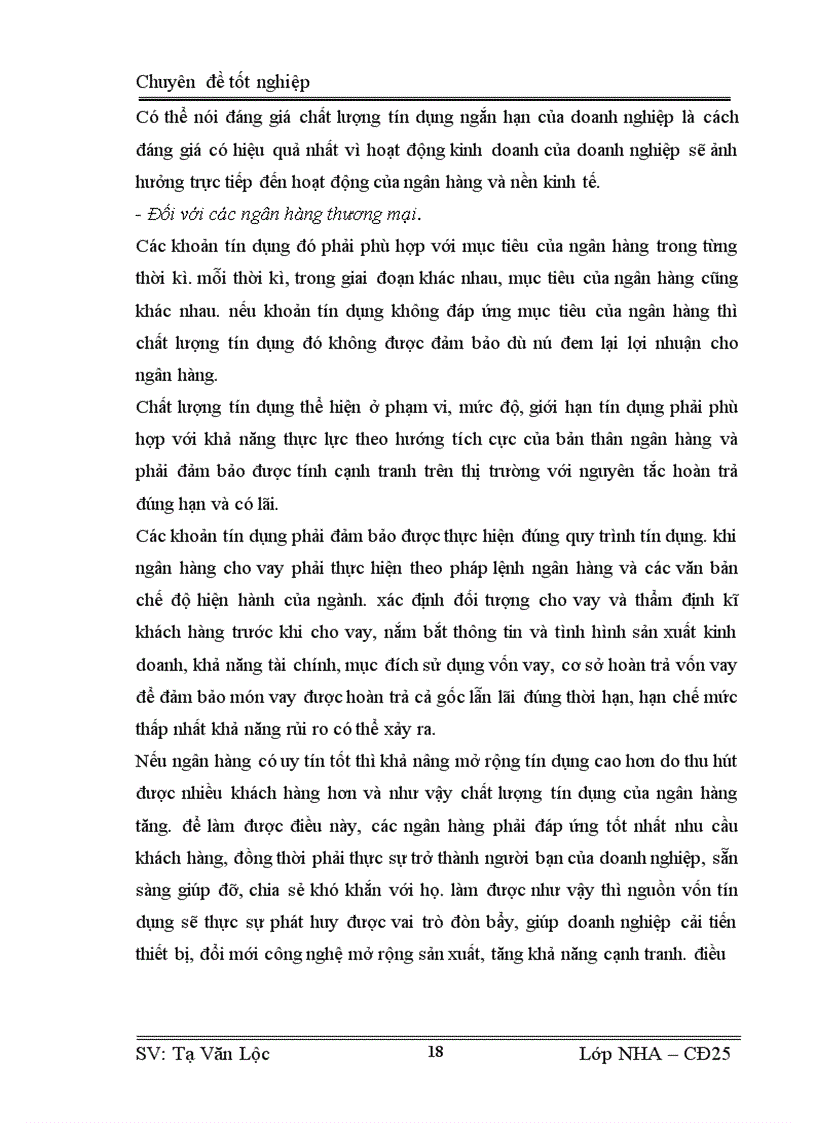 image for page Giải pháp nâng cao chất lượng hoạt động tín dụng ngắn hạn tại ngân hàng VPBank chi nhánh Chương Dương