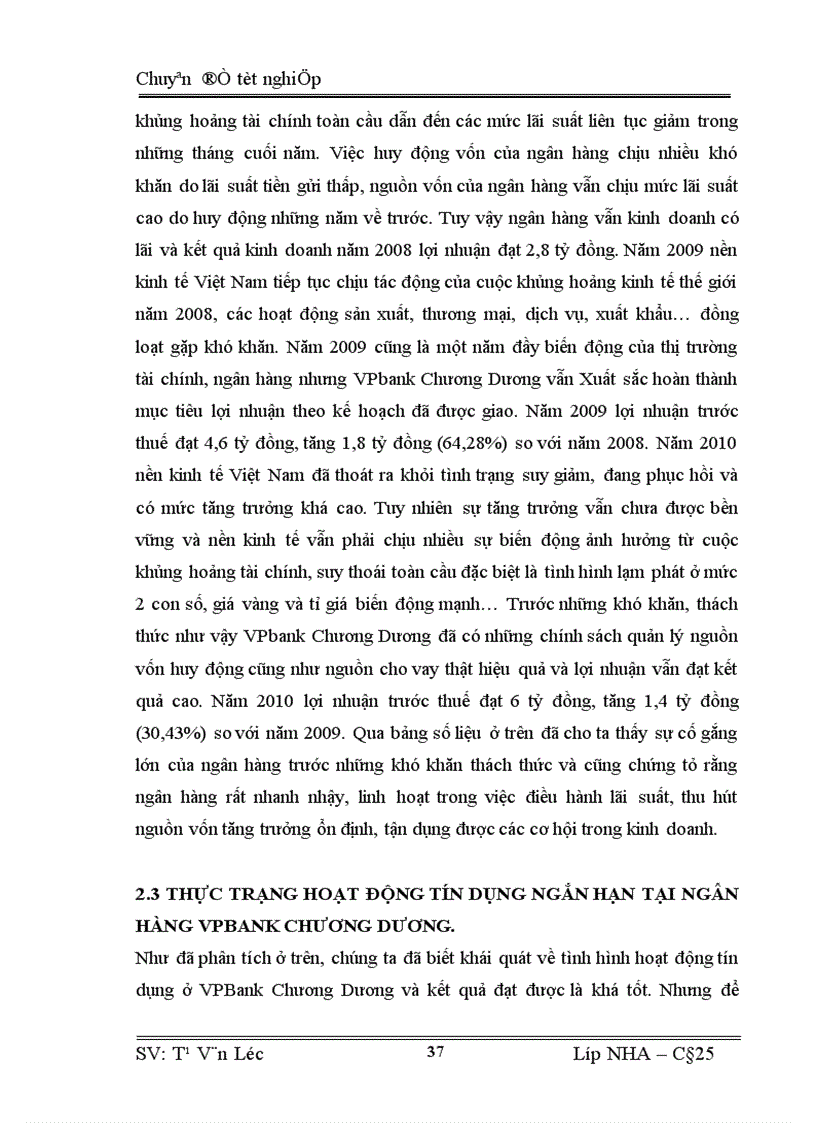 image for page Giải pháp nâng cao chất lượng hoạt động tín dụng ngắn hạn tại ngân hàng VPBank chi nhánh Chương Dương