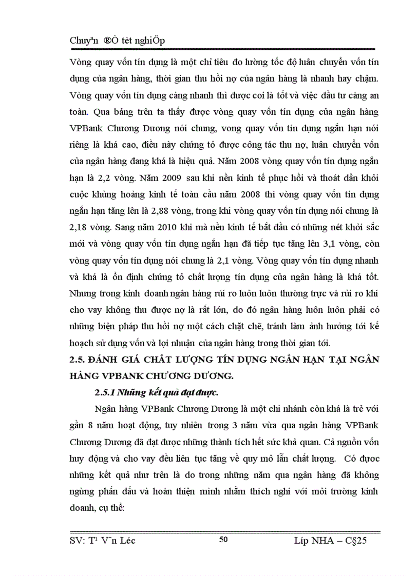 image for page Giải pháp nâng cao chất lượng hoạt động tín dụng ngắn hạn tại ngân hàng VPBank chi nhánh Chương Dương