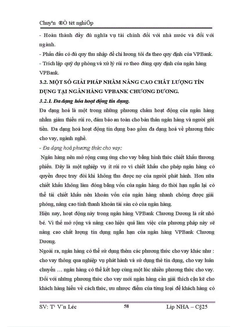 image for page Giải pháp nâng cao chất lượng hoạt động tín dụng ngắn hạn tại ngân hàng VPBank chi nhánh Chương Dương