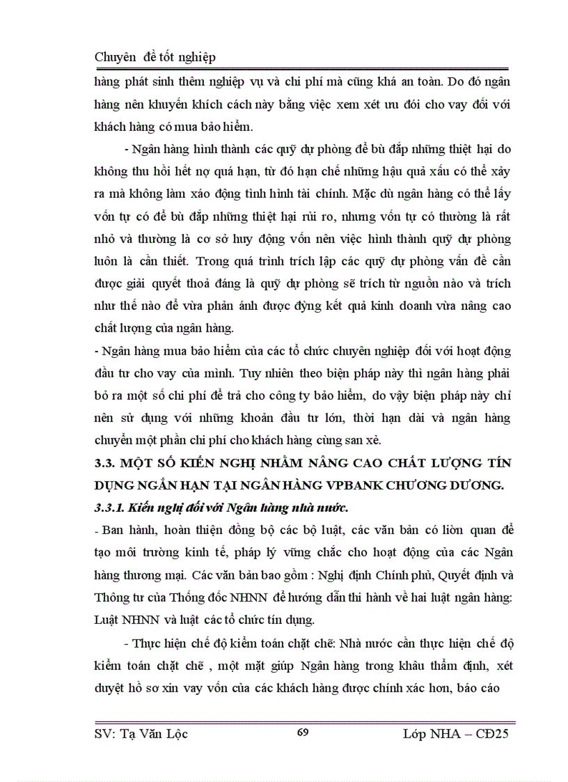 image for page Giải pháp nâng cao chất lượng hoạt động tín dụng ngắn hạn tại ngân hàng VPBank chi nhánh Chương Dương