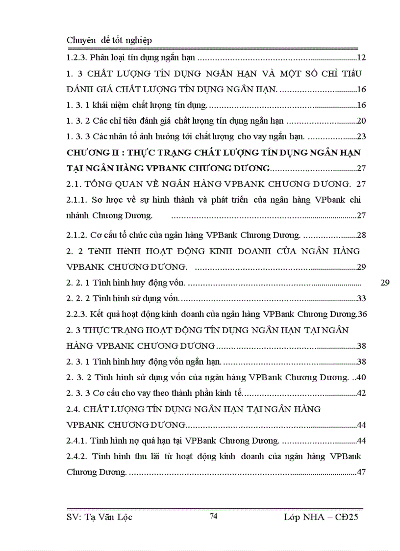 image for page Giải pháp nâng cao chất lượng hoạt động tín dụng ngắn hạn tại ngân hàng VPBank chi nhánh Chương Dương
