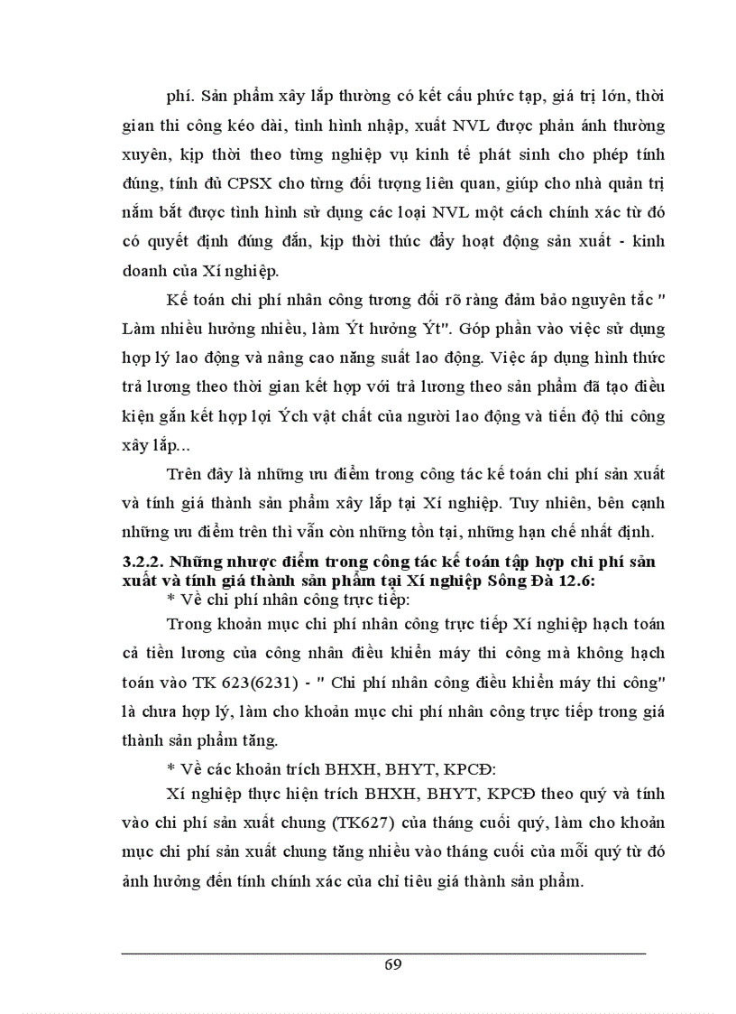 image for page Tổ chức công tác kế toán tập hợp chi phí và tính giá thành sản phẩm tại Xí nghiệp Sông Đà 12 6 1