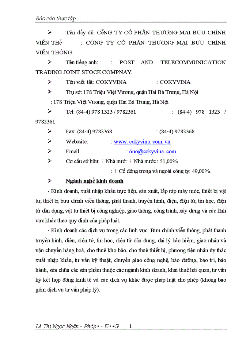 image for page Tình hình hoạt động kinh doanh ủy thác nhập khẩu của Công ty COKYVINA