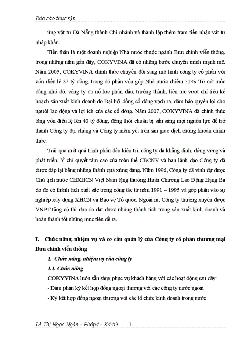 image for page Tình hình hoạt động kinh doanh ủy thác nhập khẩu của Công ty COKYVINA