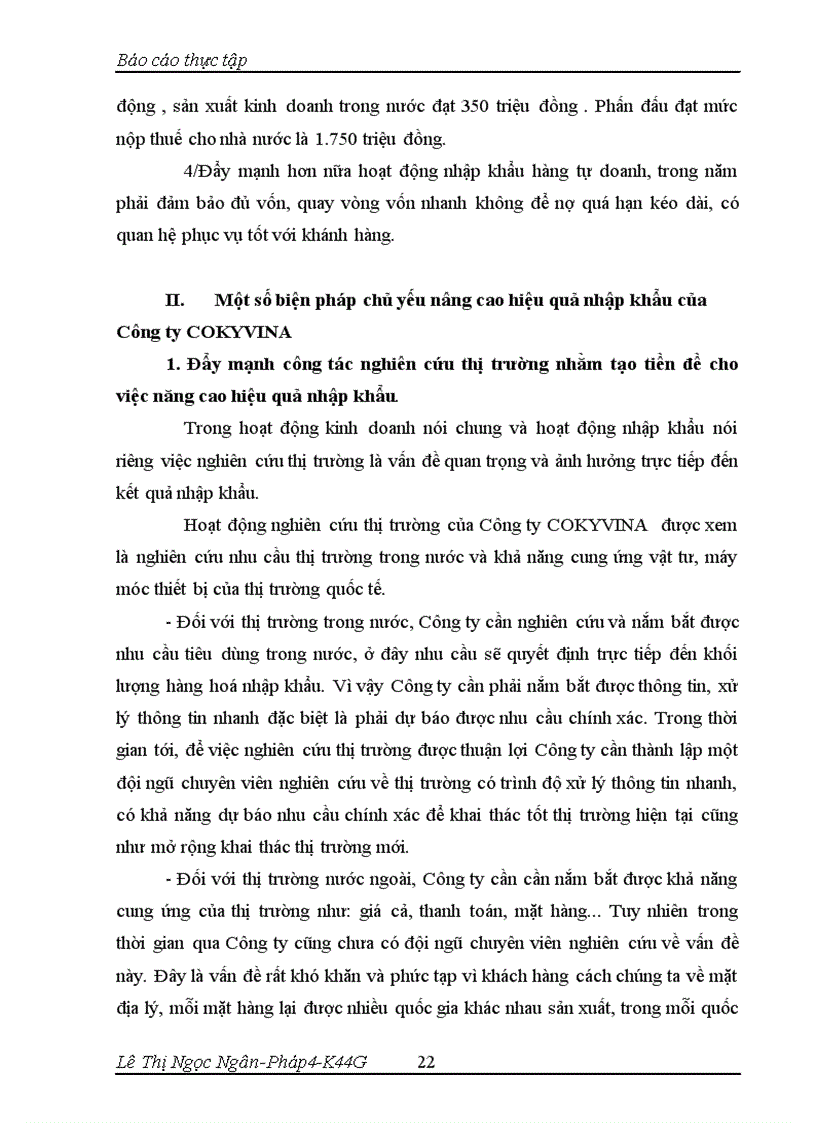 image for page Tình hình hoạt động kinh doanh ủy thác nhập khẩu của Công ty COKYVINA