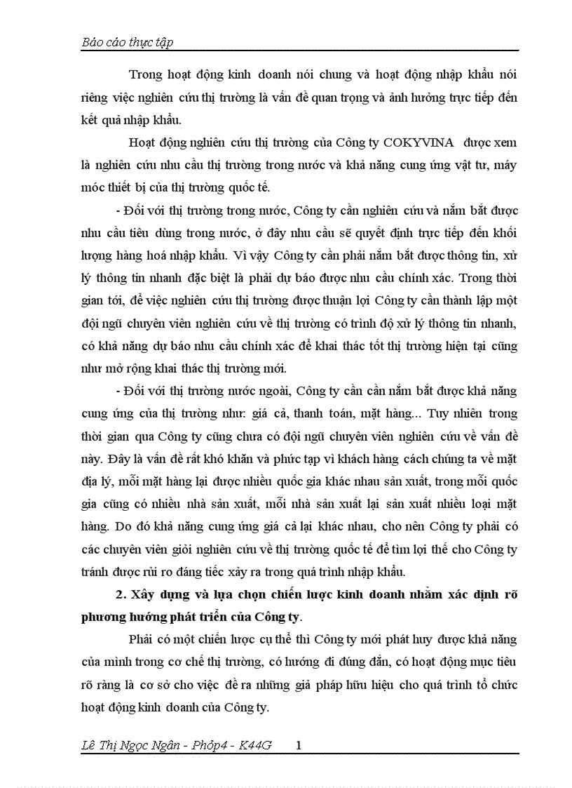 image for page Tình hình hoạt động kinh doanh ủy thác nhập khẩu của Công ty COKYVINA