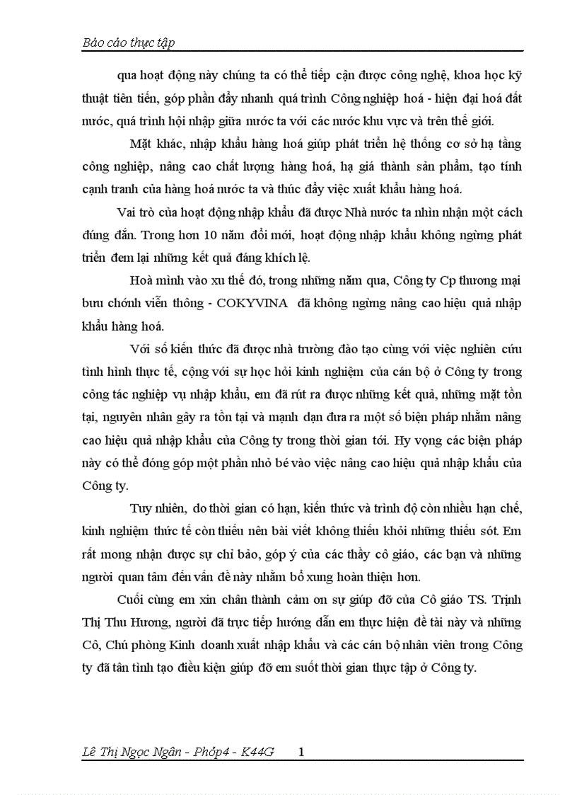 image for page Tình hình hoạt động kinh doanh ủy thác nhập khẩu của Công ty COKYVINA