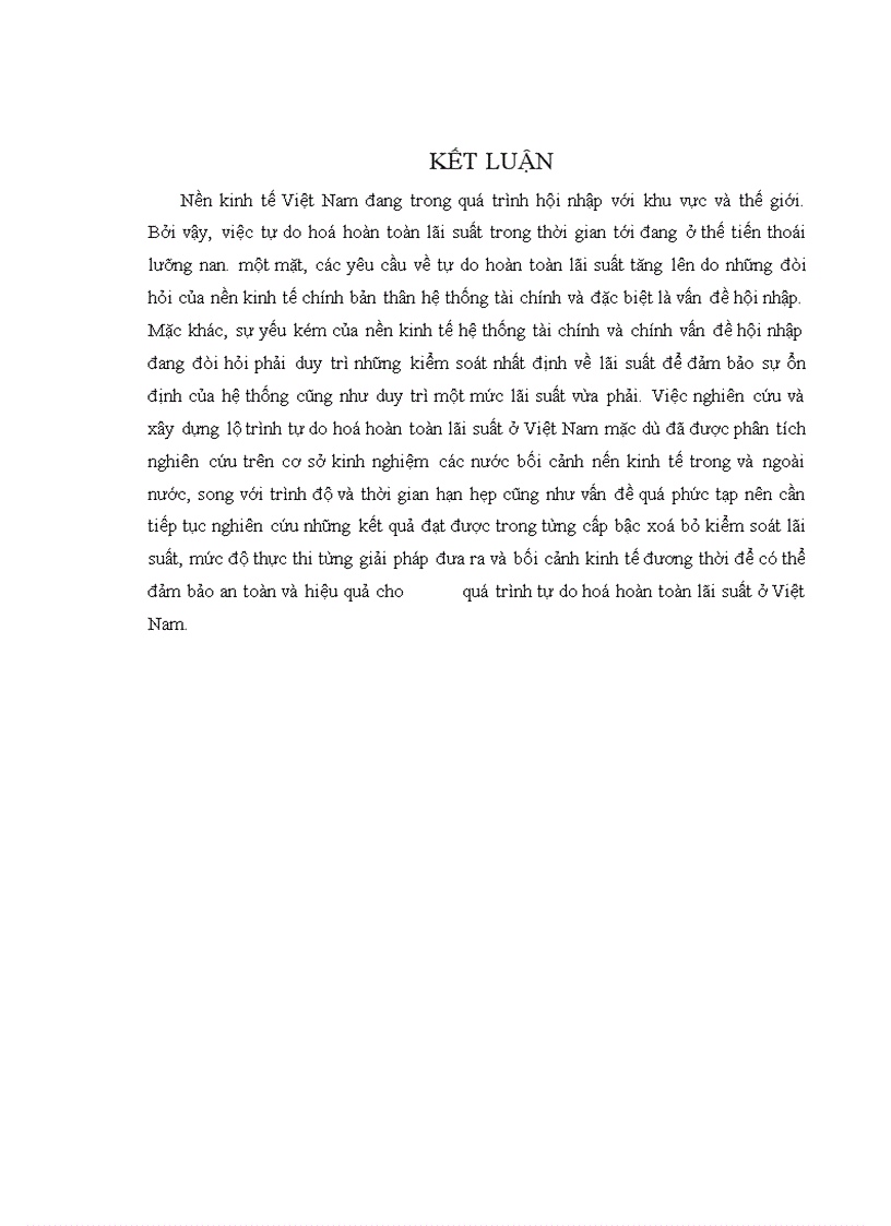 image for page Lãi suất và vấn đề Tự do hoá lãi suất ở Việt Nam