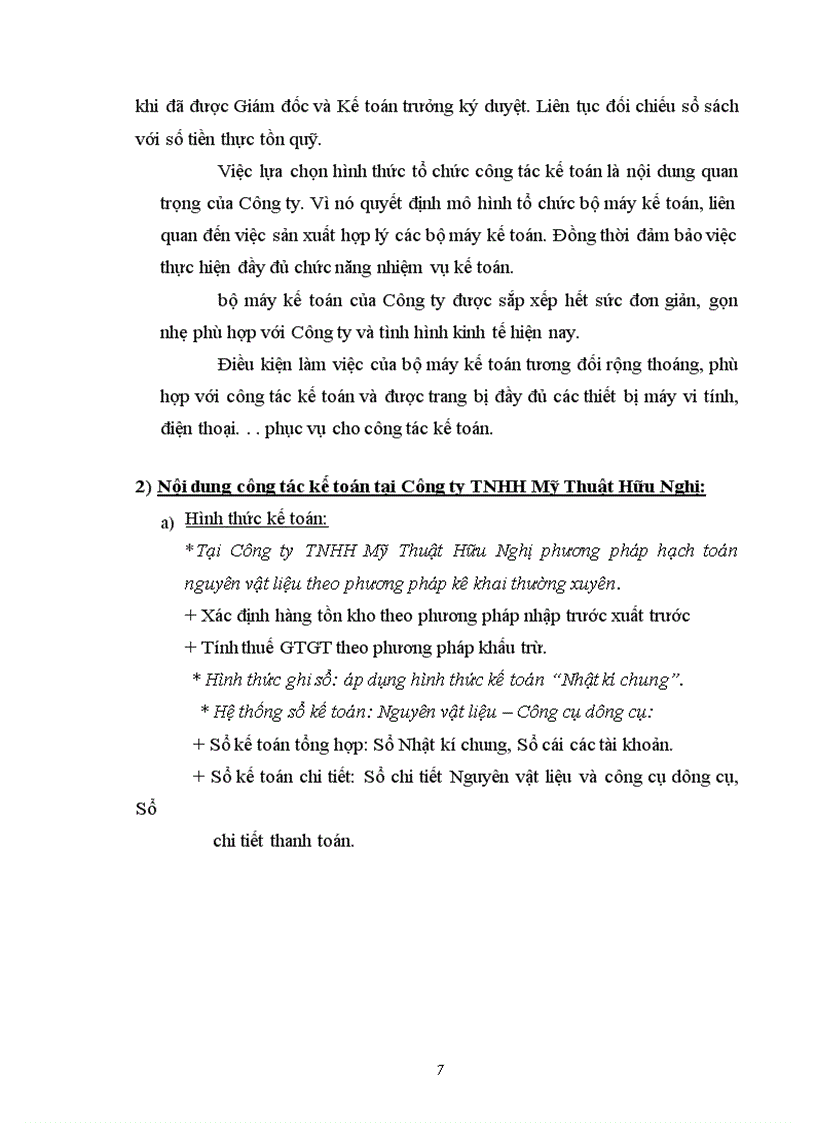 image for page Hạch toán kế toán nguyên vật liệu và công cụ dụng cụ của Công ty TNHH Mỹ Thuật Hữu Nghị 1