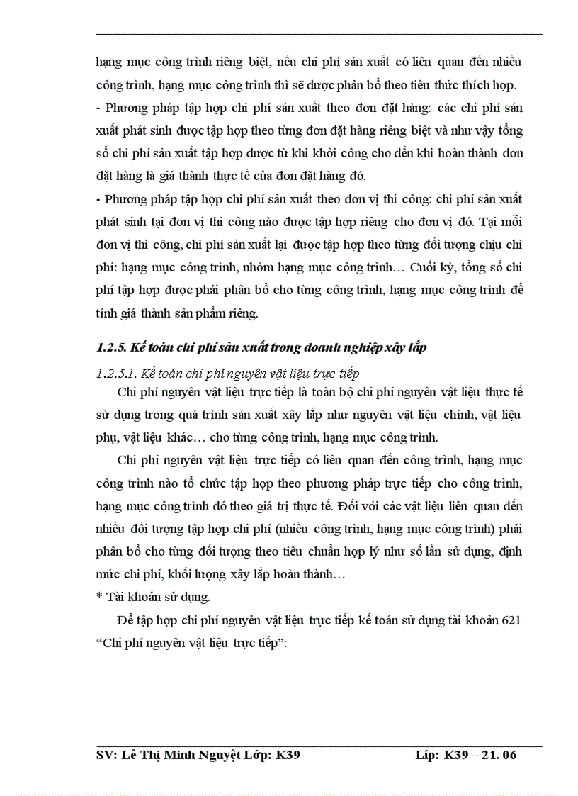 image for page Tổ chức công tác kế toán chi phí sản xuất và tính giá thành sản phẩm tại công ty cổ phần xây dựng số 1 1