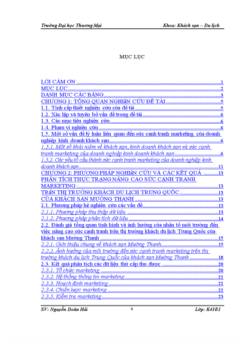 image for page Giải pháp nâng cao sức cạnh tranh marketing trên thị trường khách du lịch Trung Quốc của khách sạn Mường Thanh