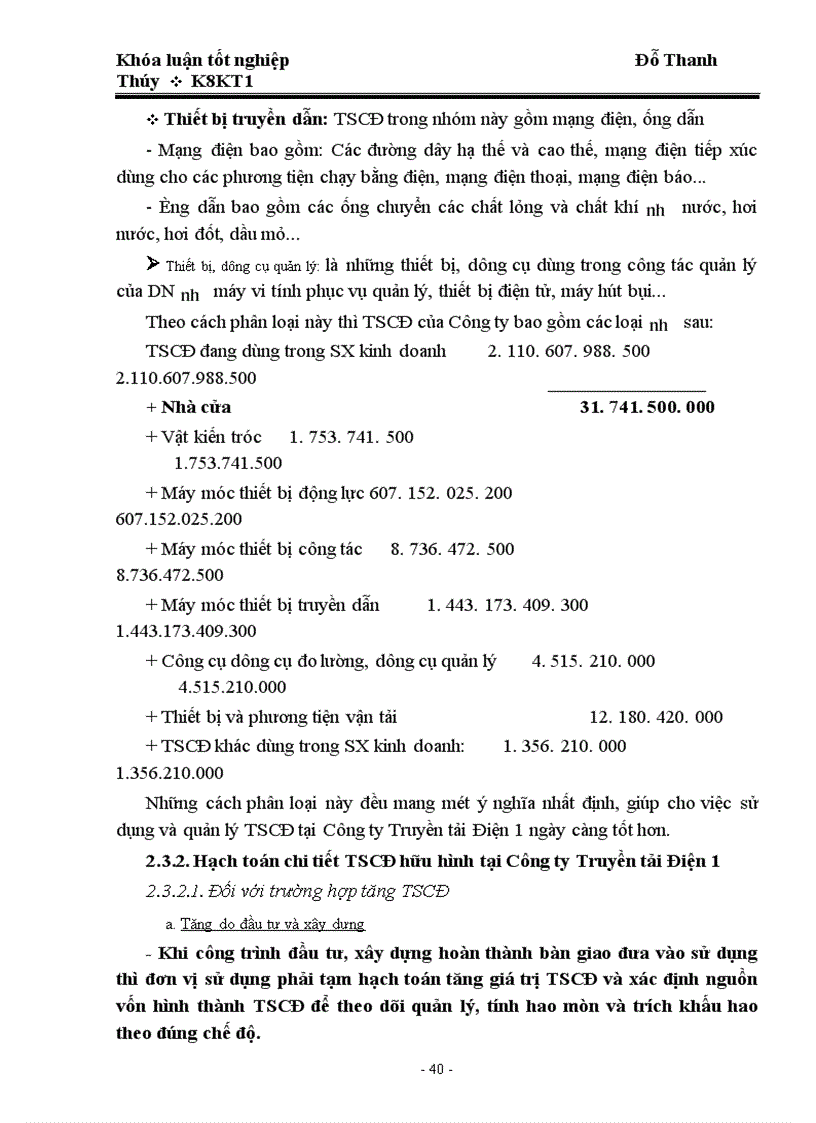 image for page Kế toán TSCĐ hữu hình tại Công ty Truyền tải Điện 1 1
