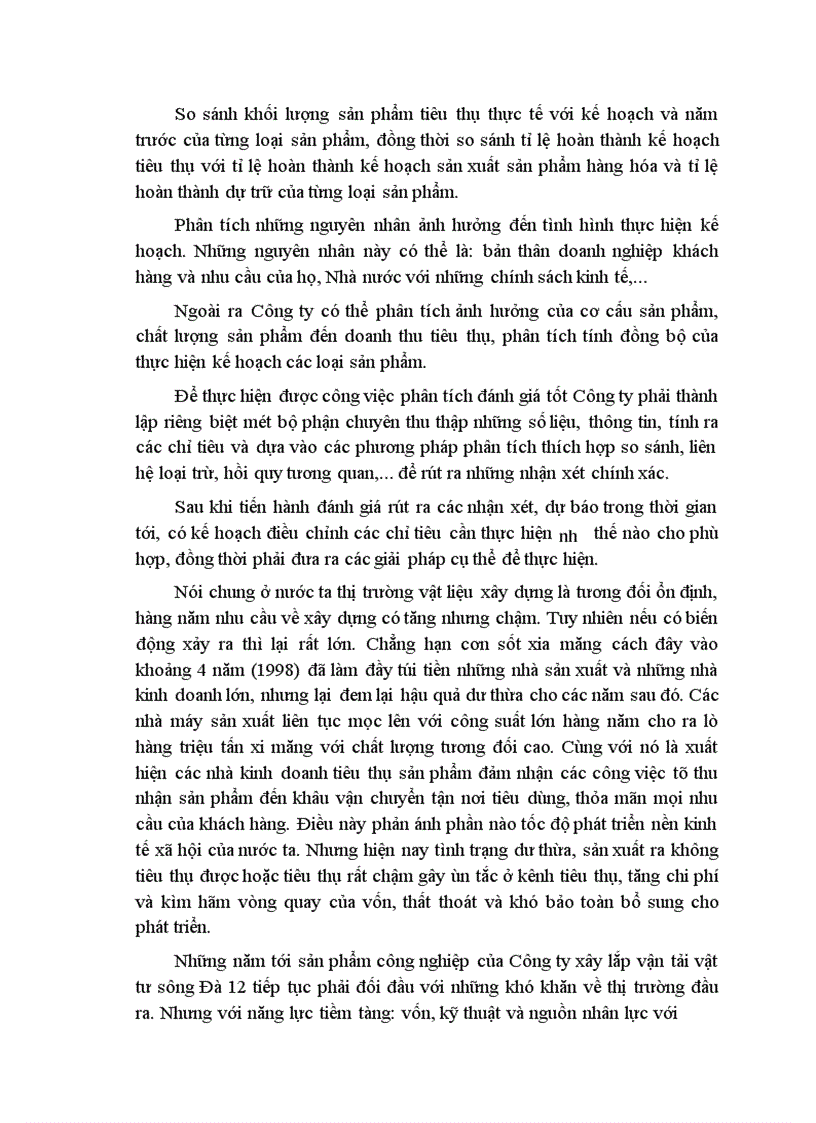 image for page Một số vấn đề về xây dựng và thực hiện kế hoạch về tiêu thụ sản phẩm công nghiệp của công ty xây lắp Vật tư Vận tải sông Đà 12 1