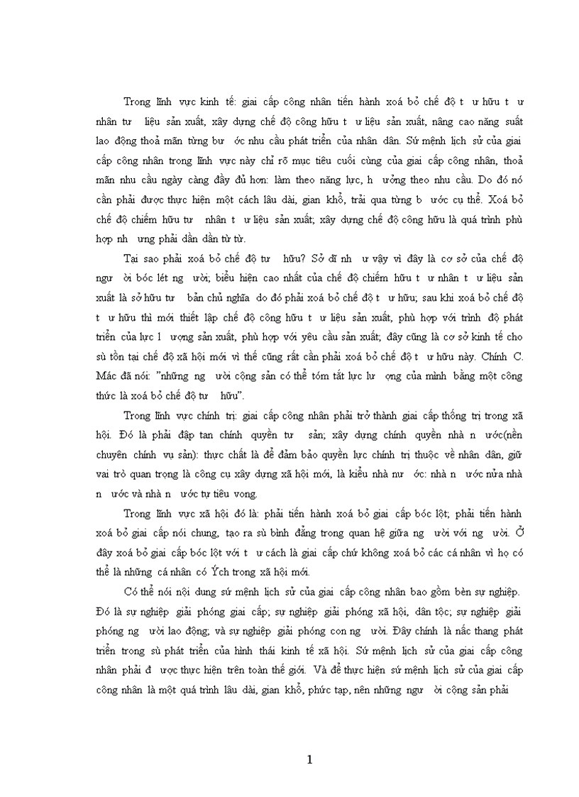 image for page Sứ mệnh lịch sử của giai cấp công nhân 1