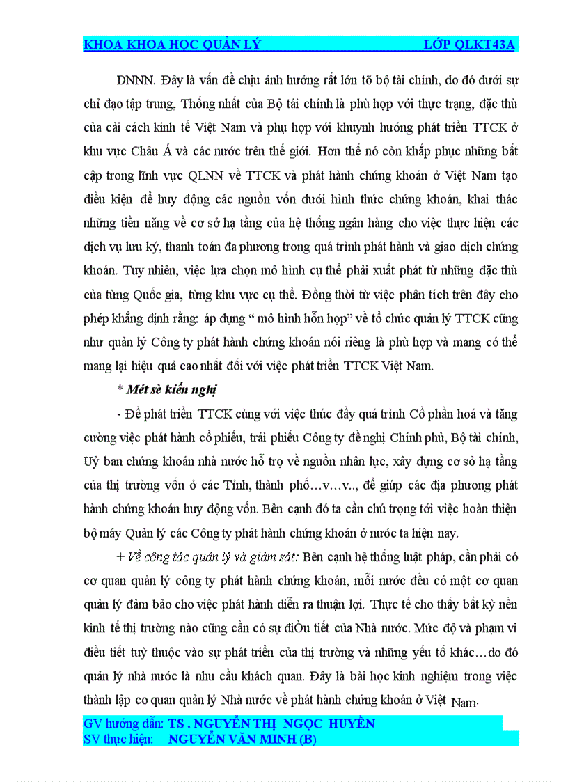 image for page Quản lý của Nhà nước đối với các Công ty tham gia thị trường Chứng khoán ở Việt Nam hiện nay