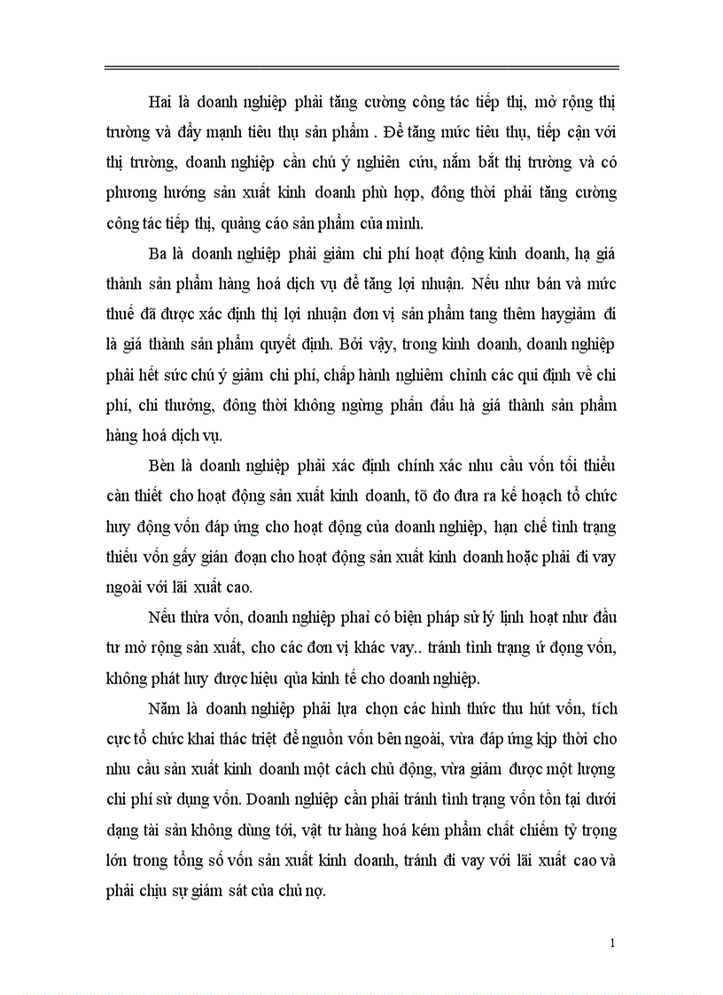 image for page Những vấn đề chung về vốn và hiệu quả sử dụng vốn kinh doanh của doanh nghiệp 1