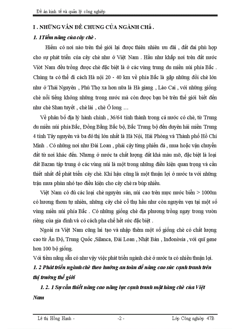 image for page Xây dựng ngành chè theo hướng an toàn tăng sức cạnh tranh trên thị trường