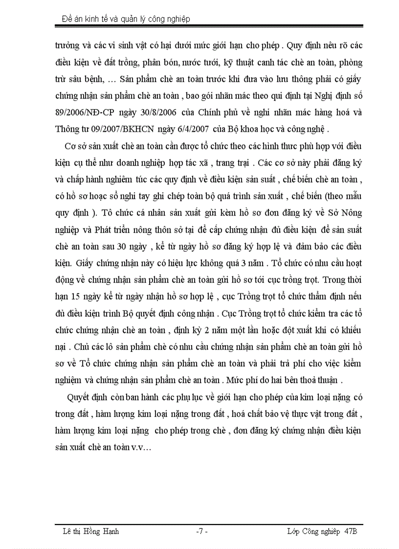 image for page Xây dựng ngành chè theo hướng an toàn tăng sức cạnh tranh trên thị trường