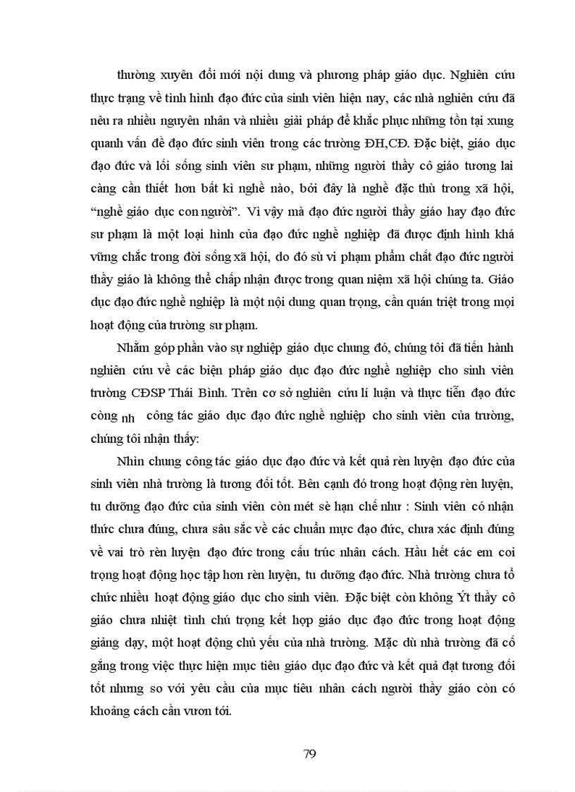 image for page Biện pháp giáo dục đạo đức nghề nghiệp cho sinh viên trường Cao Đẳng Sư Phạm Thái Bình 1