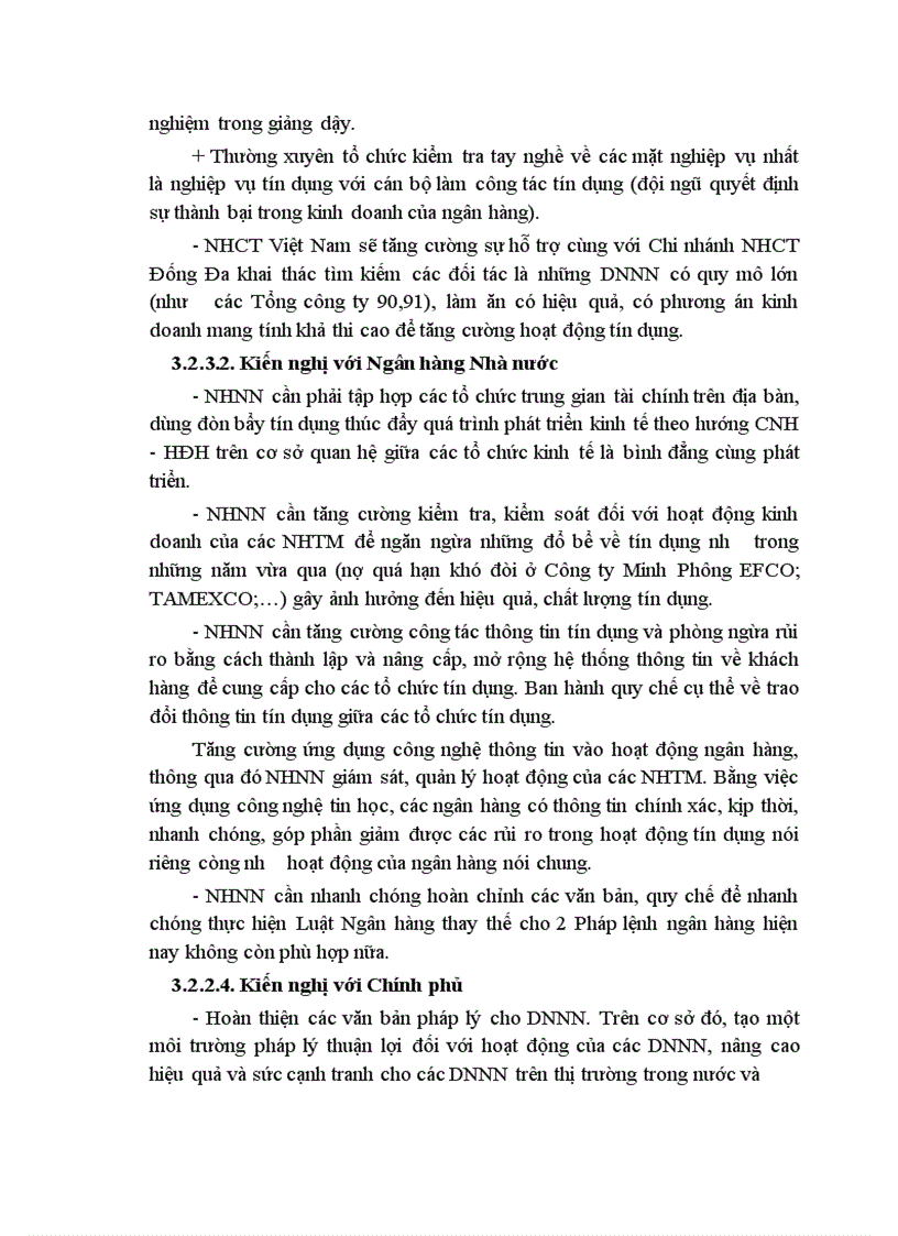 image for page Giải pháp nâng cao chất lượng tín dụng khi cho vay doanh nghiệp nhà nước tại Chi nhánh Ngân hàng Công thương Khu vực Đống Đa
