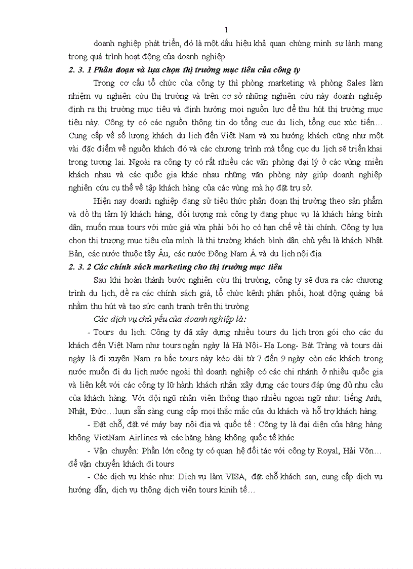 image for page Giải pháp hoàn thiện tổ chức hoạt động marketing tại công ty TNHH du lịch quốc tế Sao Bắc 1