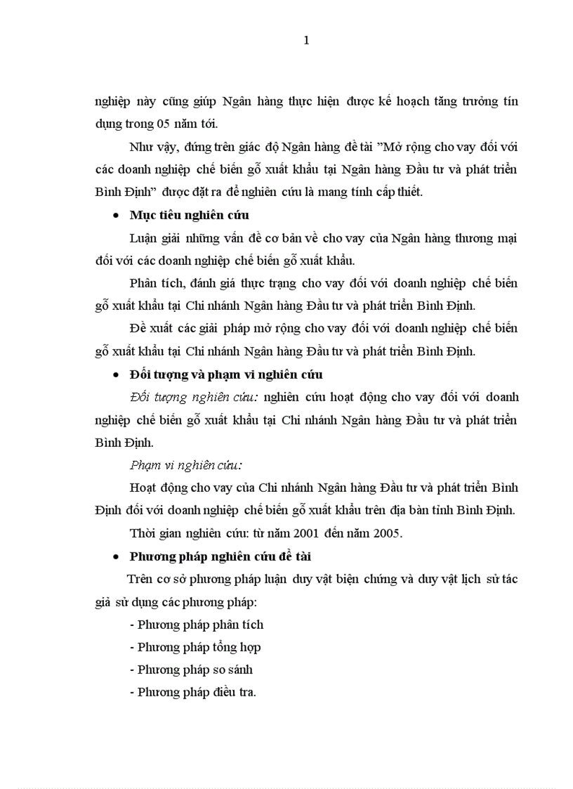 image for page Mở rộng cho vay đối với các doanh nghiệp chế biến gỗ xuất khẩu tại Ngân hàng Đầu tư và phát triển Bình Định