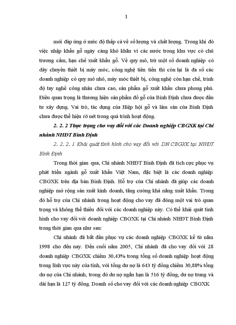 image for page Mở rộng cho vay đối với các doanh nghiệp chế biến gỗ xuất khẩu tại Ngân hàng Đầu tư và phát triển Bình Định