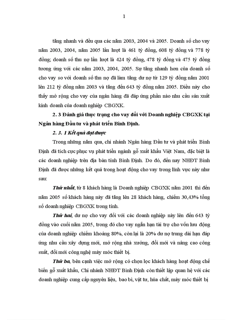 image for page Mở rộng cho vay đối với các doanh nghiệp chế biến gỗ xuất khẩu tại Ngân hàng Đầu tư và phát triển Bình Định
