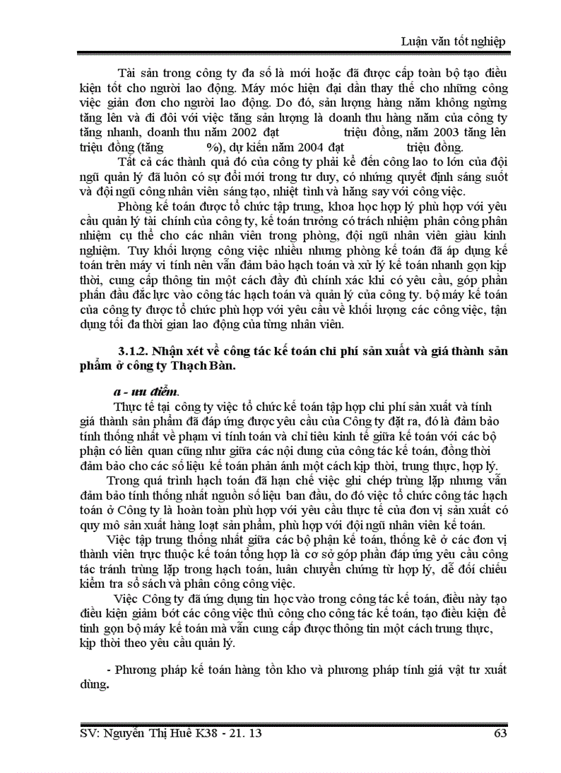 image for page Thực trạng kế toán chi phí sản suất và gíá thành sản phẩm ở Công ty Thạch Bàn 1