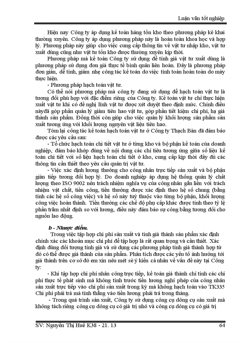 image for page Thực trạng kế toán chi phí sản suất và gíá thành sản phẩm ở Công ty Thạch Bàn 1