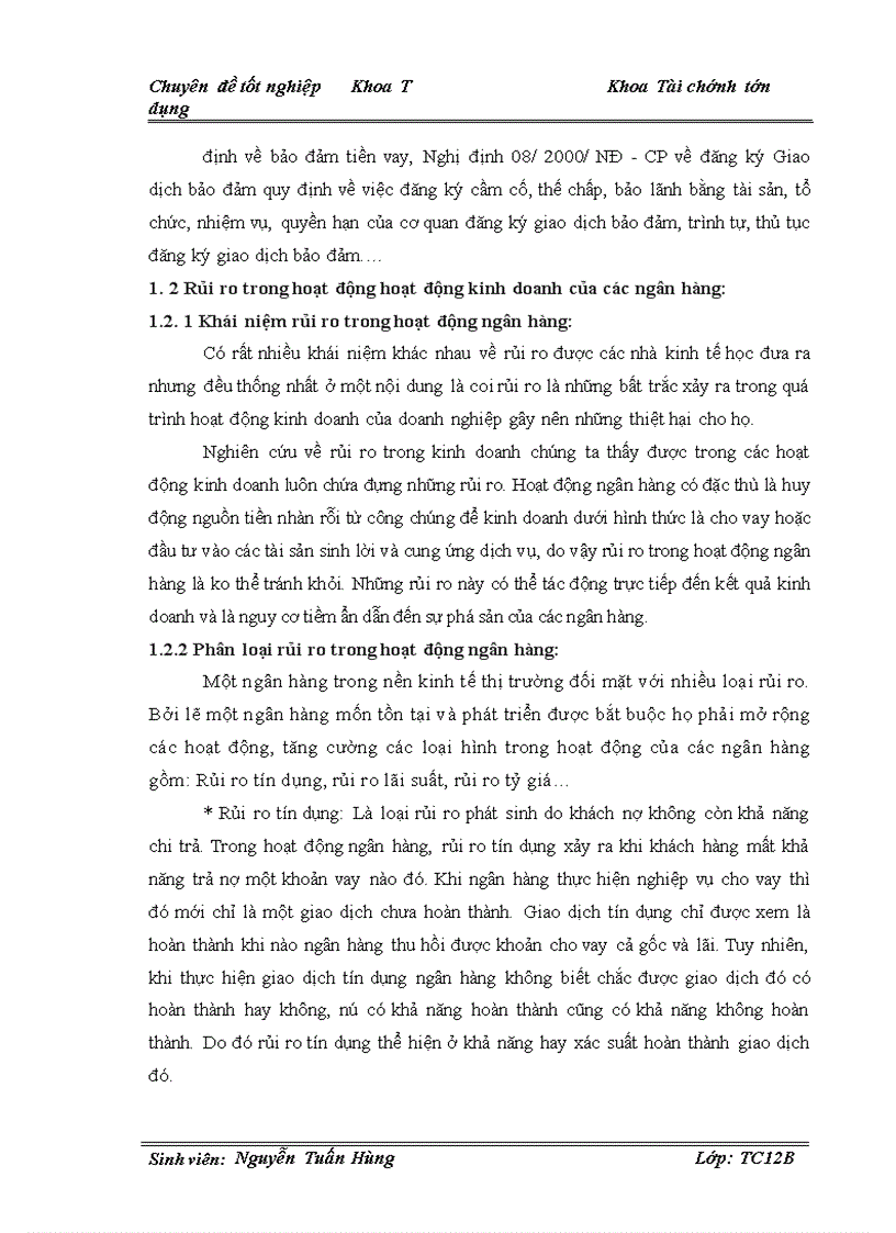 image for page Một số biện pháp nhằm phòng ngừa và hạn chế rủi ro tín dụng tại Chi nhánh Ngân hàng TMCP Ngoại thương Hà Tĩnh 1